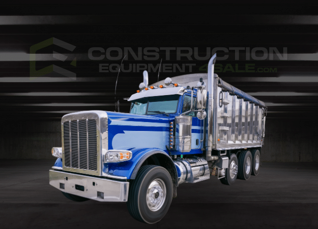 Concrete mixer truck on construction site ready for cement and concrete delivery